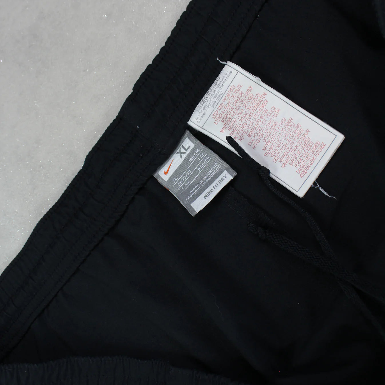 RARE 00s Baggy Nike Trackpants Black - (XL)