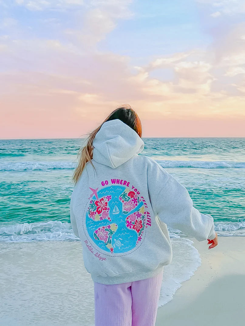 Feel Alive Hoodie - Heather Grey