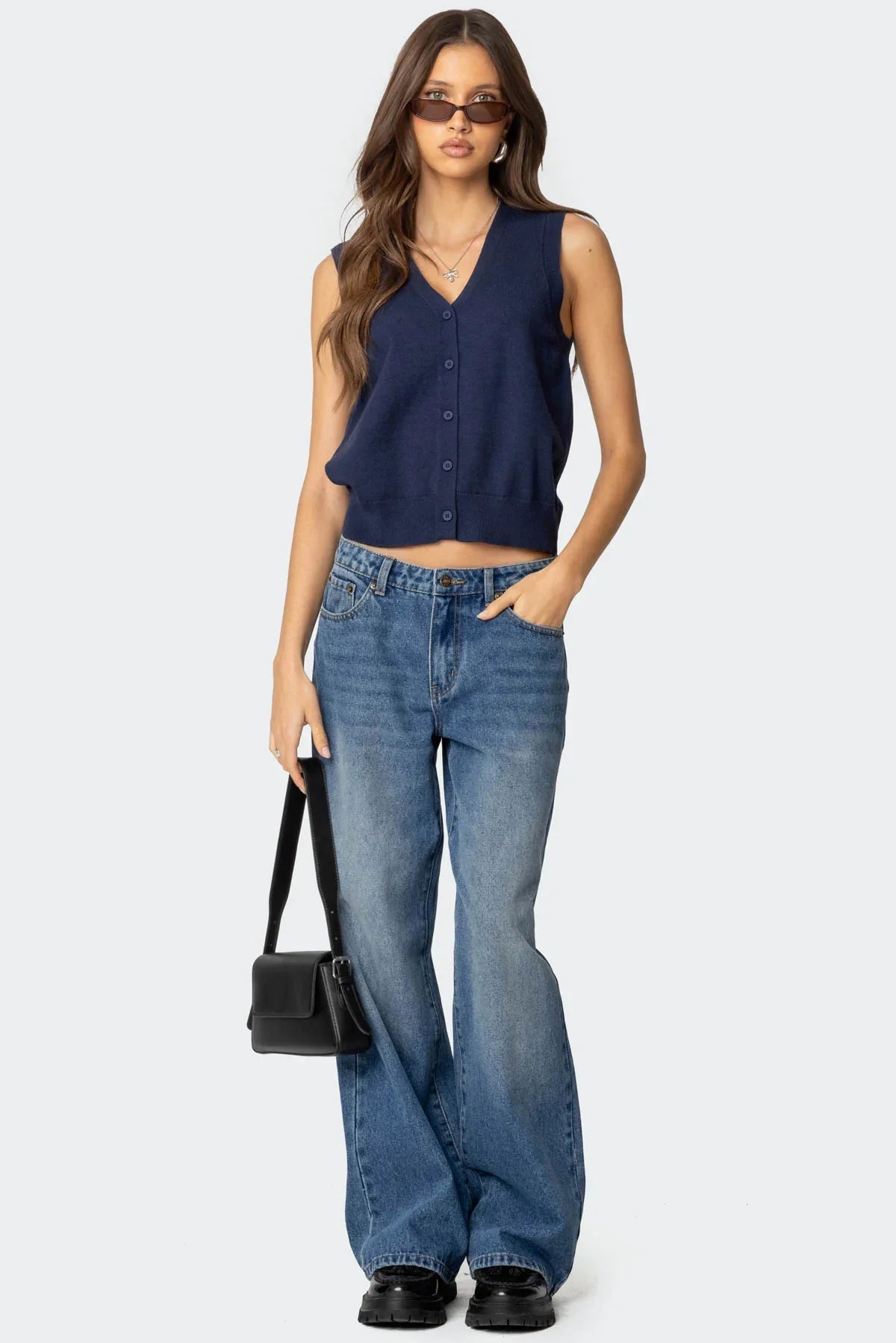 NYC Washed Low Rise Jeans