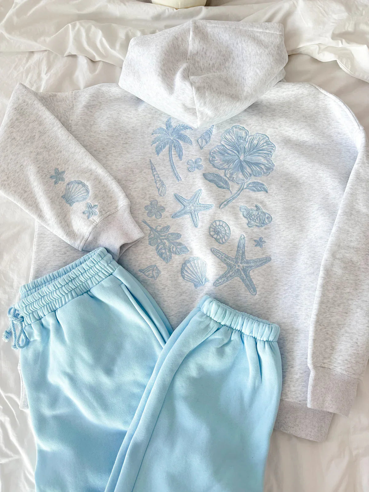 Pearl Grey & Pink Tropical Collection