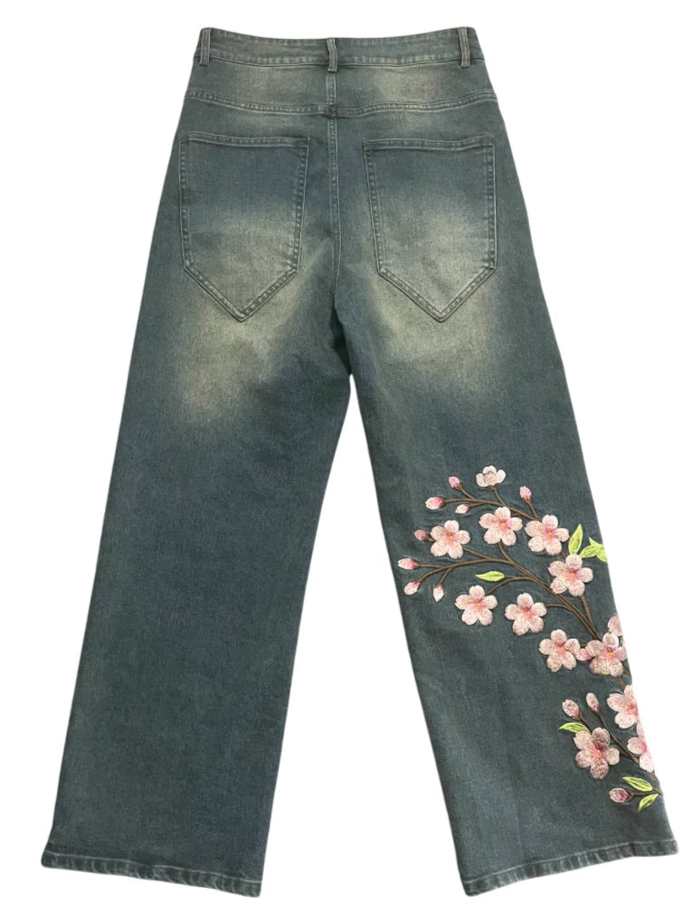 Unisex Sakura Jeans