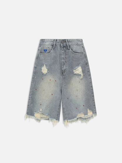 Aelfric Eden Rhinestone Application Jorts