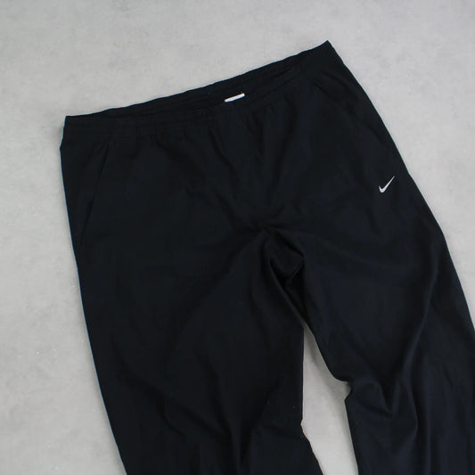 RARE 00s Baggy Nike Trackpants Black - (XL)