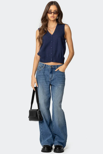 NYC Washed Low Rise Jeans