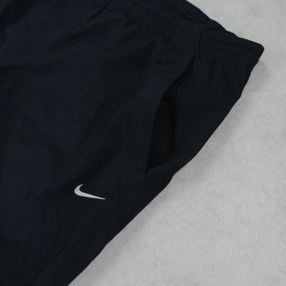 RARE 00s Baggy Nike Trackpants Black - (XL)